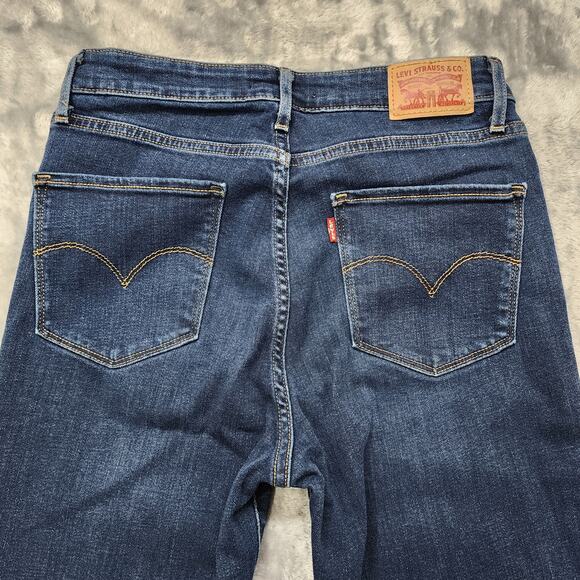 Levi's Jeans Womens W29 Blue 721 High Rise Skinny Ankle Stretch Denim Dark Wash - Picture 4 of 14